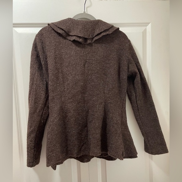 Unique Marina Luna 100% Wool Jacket Medium Inside and Outside Ties Winter Weight - Picture 3 of 7